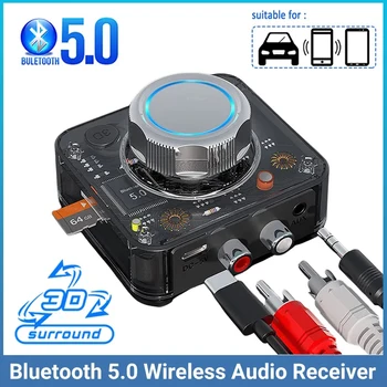 Bluetooth 5.0 Аудио Ресивер 3D Стерео Музыка Беспроводной Адаптер TF Карта RCA 3,5 мм 3,5 AUX Разъем для автомобиля Комплект Проводной динамик Наушники