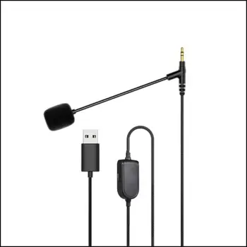 1,8 м Сменный кабель USB на 3,5 мм для наушников Bose QC35 QC45 AKG Y40 Y45 Y50 Y55 с внешним микрофоном Микрофон для компьютера