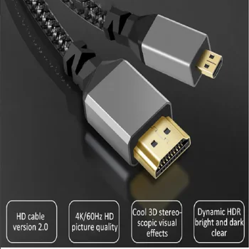 1 м 2 м 3 м 5 м 10 м 4k 60 гц Micro HDMI TO HDMI спиральный удлинитель гибкий кабель штекер-штекер штекер-штекер HDMI-совместимый для компьютера
