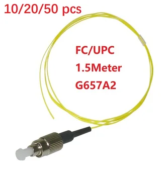 10 / 20 / 50 шт. 1,5 м fc / upc Волоконно-оптический кабель Пигтейл Sx Core 9/125 Одномодовый G657A2 0,9 мм LSZH Желтый