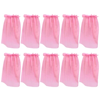 10 шт. 1 комплект одноразовых юбок для купания Юбки из нетканого материала Spa Skirts (розовый)