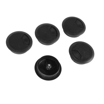 10 шт. Черные круглые пластиковые крышки для кабельных отверстий диаметром 70 мм для компьютерного стола
