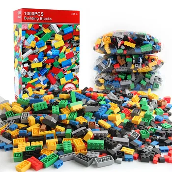 1000PCS DIY Дизайнерские идеи Креативные строительные блоки Массовые наборы Городское строительство Классические кирпичи Друзья Развивающие игрушки для детей