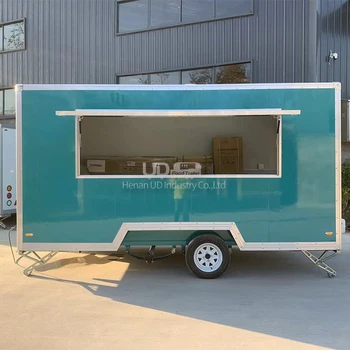 13 футов Изготовление фургона с едой Мобильный прицеп для еды с полной кухней для продажи Сертификат CE Быстрая концессия Прицеп Тележка для хот-догов