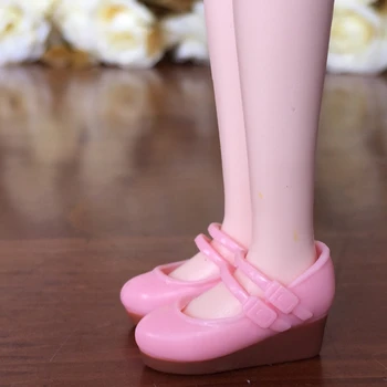 1Пара Модная Обувь Для Кукол Блайт 1:6 Красивая Розовая Туфля На Танкетке На Каблуке Для Licca Doll House Мини-обувь Для 1/6 BJD Аксессуар для куклы