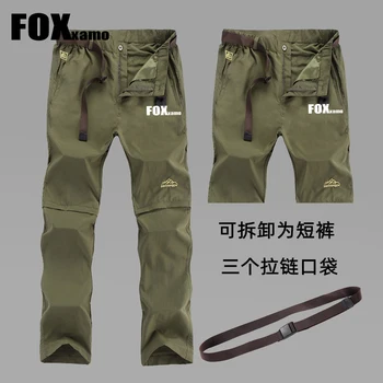 2024 Foxxamo Велоспорт Мужские съемные брюки Водонепроницаемый кемпинг На открытом воздухе Походные брюки Брюки-карго Плюс размер