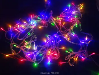 220 В с вилкой AU Водонепроницаемый 10M 100LED Рождественская гирлянда RGB смешанного цвета Светодиодные лампы для рождественской сказочной вечеринки