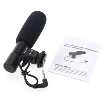 3,5 мм Универсальный микрофон Внешний стереомикрофон Видеокамеры MIC-01 SLR Камера Аксессуары для микрофона Для DSLR Камера