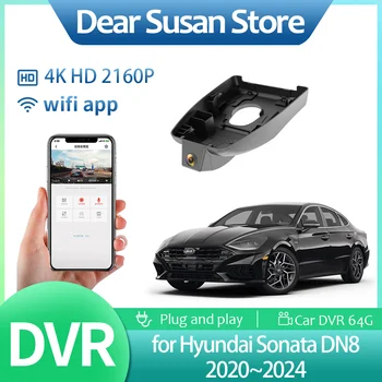 4K Автомобильный видеорегистратор для Hyundai Sonata DN8 N Line 2020~2024 2160p Вождение Регистратор Передний видеорегистратор Ночное видение HD Аксессуары