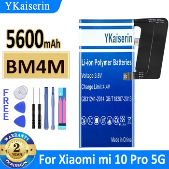 5600mAh YKaiserin Аккумулятор BM4M для Xiaomi Mi 10 Pro 10Pro 5G Mi10 Pro Mi10Pro Новая Bateria + Track NO