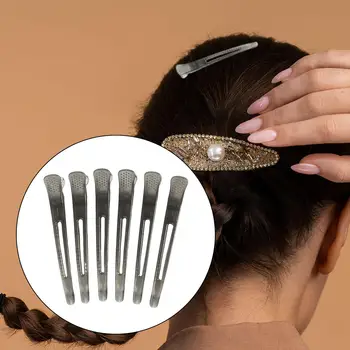 6x Бесследное секционирование Заколки для волос Аксессуары для волос Женщины Девушки Зажимы для укладки волос для стрижки макияжа Парикмахерское искусство Окрашивание