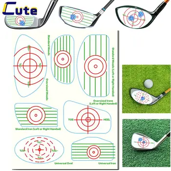 7 в 1 Клюшка для гольфа Impact Target Label Tape Sticker Практика для Iron Woods Wedge Club Тестовая бумага Учебные пособия Аксессуары