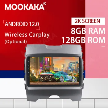 8 + 128 ГБ для Ford Ranger 2015 2016-2018 Carplay Android 12.0 8-ядерный мультимедийный плеер стерео GPS-навигация головное устройство Бесплатная карта