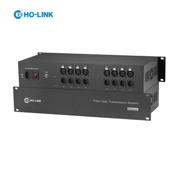 8-канальный балансный преобразователь XLR аудио по оптоволоконному кабелю Двунаправленный широковещательный XLR аудио XLR в оптический преобразователь