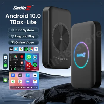 CarlinKit Lite Tv Box Android 10 Поддержка беспроводного адаптера Netfix Youtube IPTV Spotify Wireless CarPlay/Android auto Wifi BLE