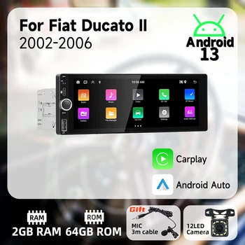 Carplay Android Auto 1 Din Radio Android для Fiat Ducato II 2002-2006 6,86 дюйма Экран Авто Мультимедиа Стерео Головное Устройство Авторадио GPS