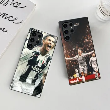 CR7 Cristiano Ronaldo Чехол для телефона Samsung Galaxy S23 S22 S21 S20 Plus Ultra M54 Note20 Мягкий черный чехол для телефона