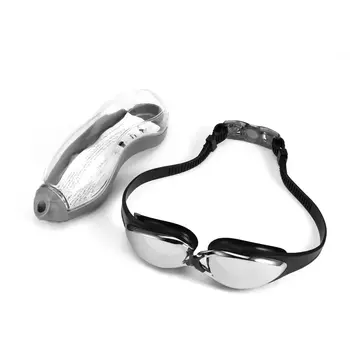HD Водонепроницаемые защитные очки для плавания Без протекающих профессиональных спортивных очков для плавания Защитный чехол Регулируемый синий
