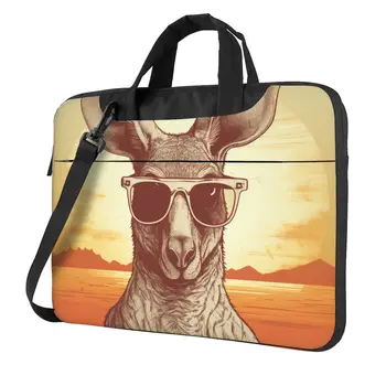 Kangaroo Сумка для ноутбука Sunset Animals с солнцезащитными очками для Macbook Air Pro Dell 13 14 15 15.6 Чехол для ноутбука Дорожный противоударный чехол