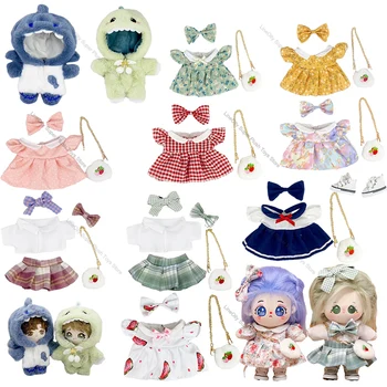 Kawaii Idol Doll с одеждой для 20 см Милая звезда аниме Мягкая плюшевая хлопковая кукла Игрушки для детей Девочки Поклонники Коллекция Подарки