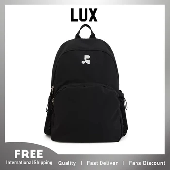 Lux Fall Новое поступление Дизайнер Корея Большой Вместимости Черный Рюкзак Простой Минимальный Дизайн Модная Мягкая Сумка Для Подростка Унисекс