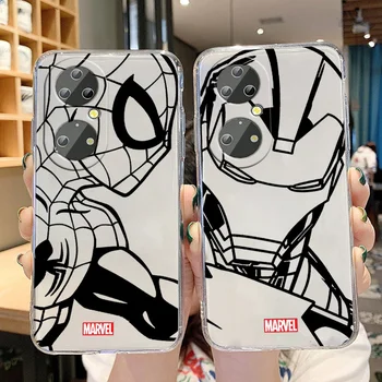 Marvel Avengers Hero Симпатичный чехол для телефона для Huawei P50 P40 E P30 P20 2019 P10 Pro Lite Прозрачный мягкий чехол Fundas Coque