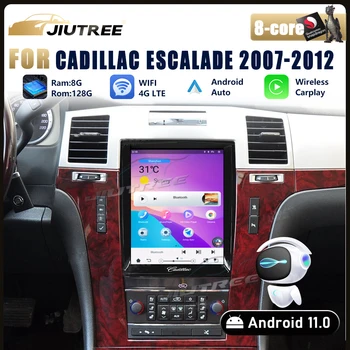 Qualcomm Android 11 для Cadillac Escalade 2007 2008-2012 Авто Авто Радио 10,4 дюйма DVD-плеер в стиле Tesla Carplay GPS-навигация
