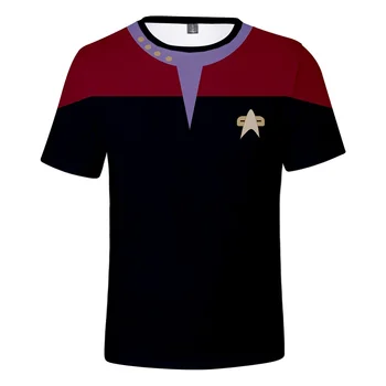 Star Trek Little Rocket 3D-печатный топ Мужчины и женщины Уличные ролевые игры Детская простая футболка оверсайз с коротким рукавом O-образным вырезом