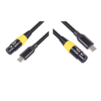 USB C - XLR Гнездовой кабель Тип C Штекерный - 3-контактный XLR Женский микрофонный кабель 3 метра
