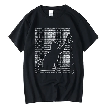 XIN YI Мужская высококачественная футболка 100% хлопок Забавный дизайн кошки Принт Лето Свободный С Коротким Рукавом Для Мужчин Футболка Мужские Топы Футболки