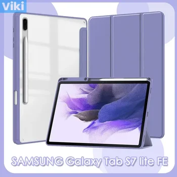 Акриловый прозрачный чехол для планшета для Samsung Galaxy Tab S9 Plus Чехол S7 FE S8 Plus S7 Plus 12.4 S9 S8 S7 11 с чехлом для пера