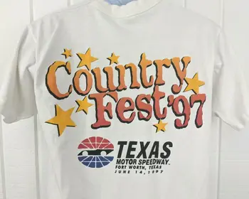 Винтажная футболка 1997 года Texas Motor Speedway Fort Worth Country Festival Графическая футболка M