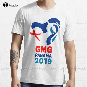 Всемирный день молодежи Панама 2019 Логотип Трендовая футболка Футболка для мужчин Забавное искусство Harajuku Streetwear Cartoon Tee Xs-5Xl Индивидуальный подарок