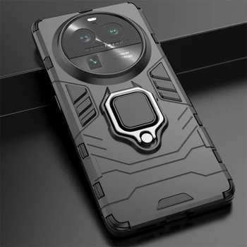 Для OPPO Find X6 Pro 5G Чехол Роскошная броня Magentic Ring Автомобильный держатель Чехол для телефона OPPO Find X6 X 6Pro x6 Противоударная задняя крышка