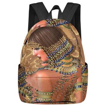 Женщина Египетские бусы Большая емкость Книжная сумка Дорожные рюкзаки Школьная сумка для подростков Женщины Сумки для ноутбука Рюкзак