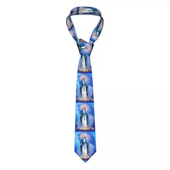 Изготовленные на заказ католические галстуки Девы Марии Мужские классические шелковые галстуки Богоматери Фатимской для офиса