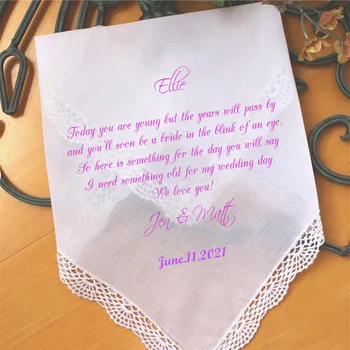 Изготовленные на заказ свадебные платки цветочницы, персонализировать свадебный носовой платок подарок от похмелья для цветочницы, подарок на память, печатный редактируемый