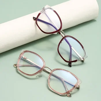  Новые оптические очки Рогатка для мужчин и женщин Металлические очки с защитой от синего света Модные очки Простая личность