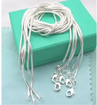Оптовая продажа 925 фунтов стерлингового серебра цепочка женщины и мужчины ожерелье 16 ''-24 '' новый лот ювелирных изделий для вечеринки