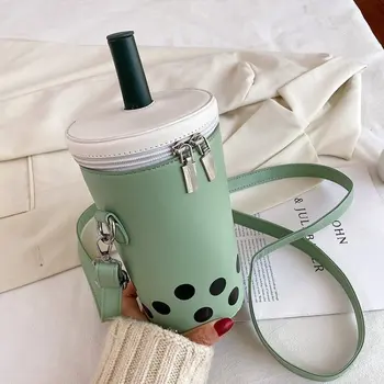 Персонализированная сумка Модная чашка с молоком в форме чашки Маленькое ведро Сумка через плечо Леди Сумки через плечо для женщин
