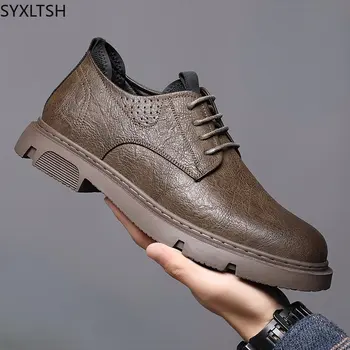 Повседневная обувь для мужчин Роскошные кроссовки Italiano Casuales Модная обувь Мужская офисная обувь 2024 Кожаная обувь для мужчин Zapatos de Hombres
