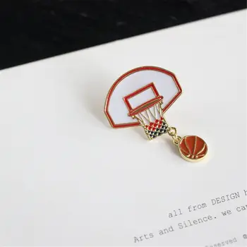 Подарочные подвески Ball Box Металлическая изысканная баскетбольная булавка Брошь Значок Модные ювелирные изделия