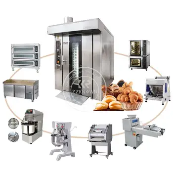 Полностью автоматическое хлебопекарное оборудование Электрические газовые хлебопекарные печи Промышленная хлебопекарная машина