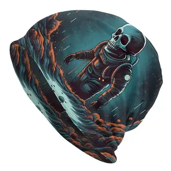 Скелет в космосе Спортивные шапки-бини Череп Шапочки Skullies Лыжные шапки Мягкие шляпы