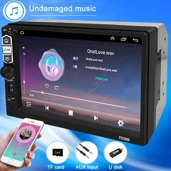  Универсальное авто Радио 2 DIN 7 дюймов Авторадио MP5 Плеер Bluetooth HD Сенсорный экран Стерео 12 В FM AUX Вход SD USB с HD-камерой