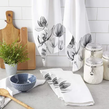 Цветок Тюльпан Кухонное полотенце Впитывающая тряпка для посуды Полотенце для кухни Инструмент для уборки дома