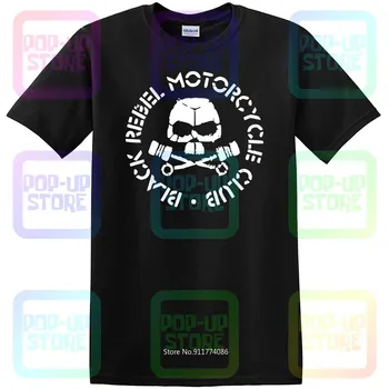  Черный Повстанческий Мотоциклетный Клуб Группа Логотип Brmc Рубашка Бесплатная Доставка Футболка Футболка Унисекс Размер: S-3XL