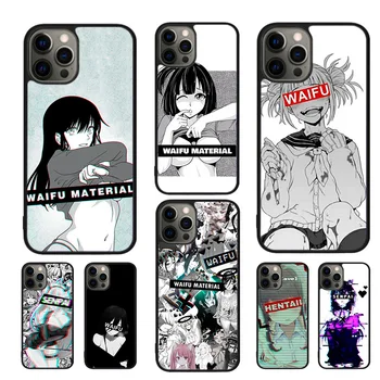 Чехол для мобильного телефона Anime Girl Waifu Material для iPhone 15 14 12 13 mini 11 Pro MAX XR XS apple 6 7 8 Plus SE2020 Coque