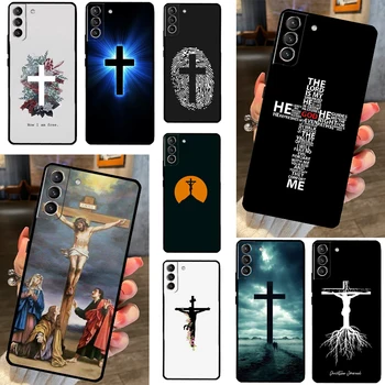 Чехол с крестом Иисуса Христа для Samsung Galaxy S20 FE S21 S22 S23 Ultra S8 S9 S10 Note 10 Plus 20 Ultra